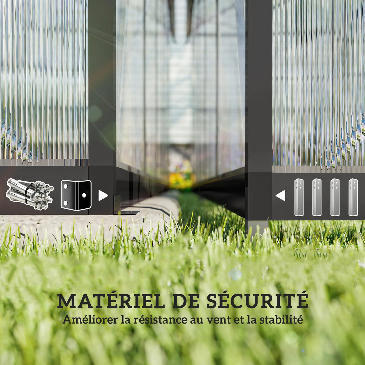 Matériel de fixation renforcé de la serre