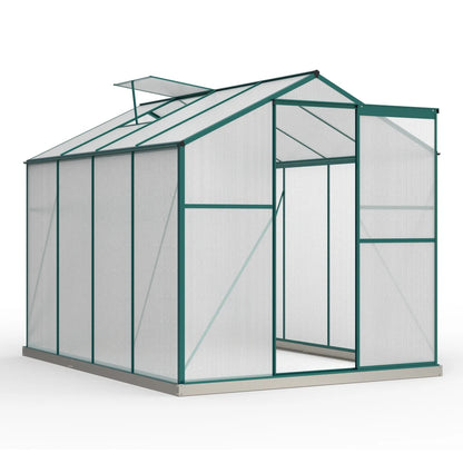 Serre polycarbonate 4,75 m² structure verte, lucarne de toit